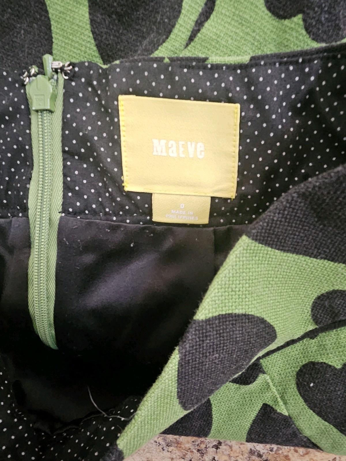 Maeve Anthropologie Heart Stamped Pencil Skirt Size 0