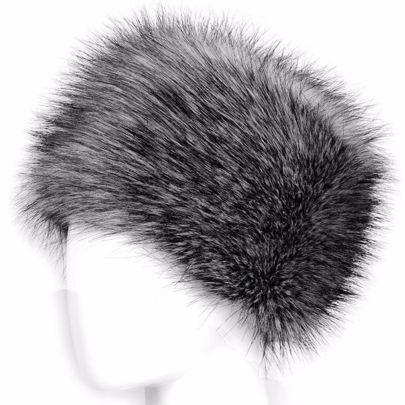 Women Fluffy Ski Hat Faux Fur Hat Thick Cycling Warm Cap Winter Outdoor Hats
