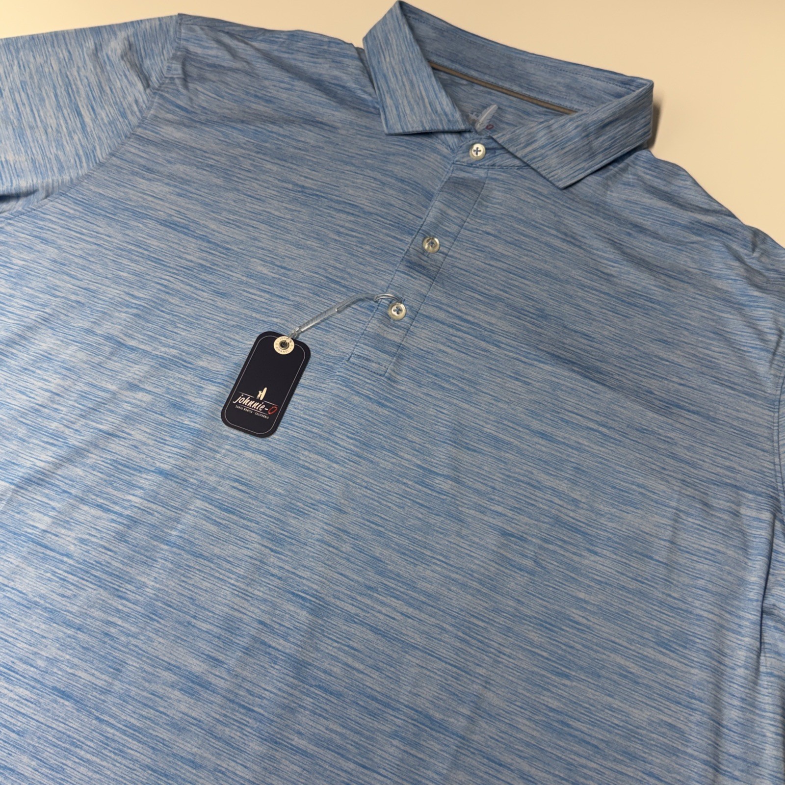 Johnnie O Mens Featherweight Huronn Performance Golf Polo Shirt Majorca Blue XL