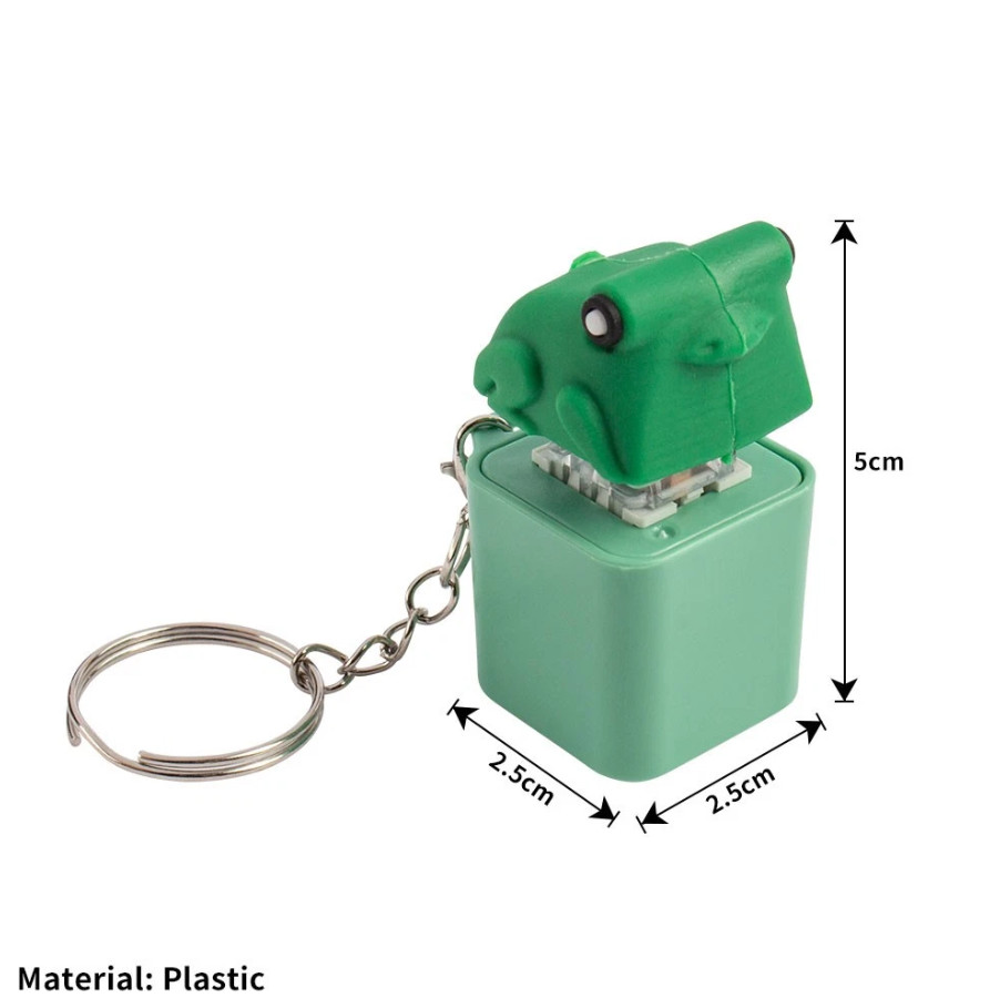 Frog Knocking Toy Frog Keyboard Keychain Decor Emit Light And Sound Pendant TL