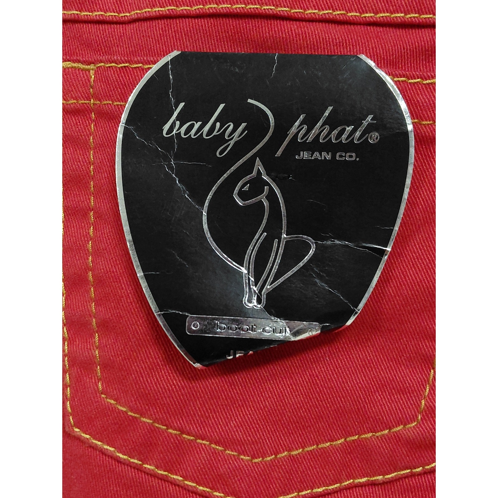NWT Baby Phat Stretch Red Jeans Mid (10-12 in) Regular Denim Women Size 5