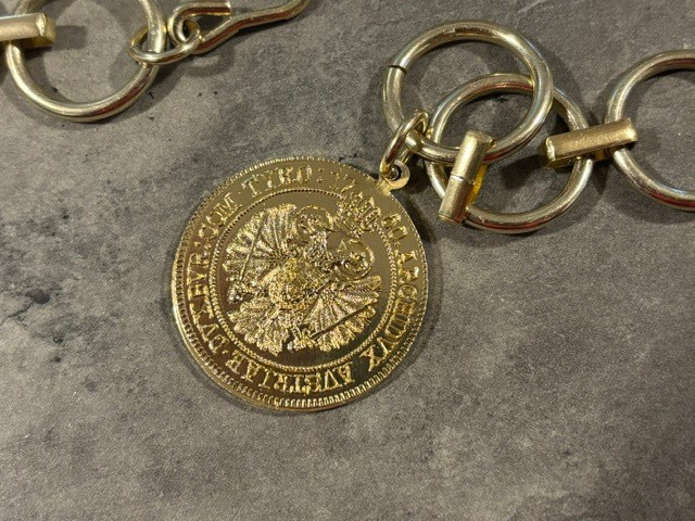 Vintage Gold Tone Metal Chain Hip Belt Statement – Maria Theresia Coin