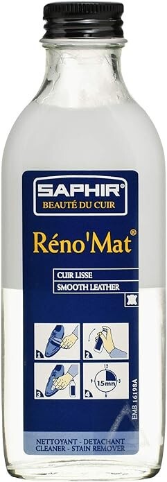 Saphir Réno’Mat Cleaner and Stain Remover – Bottle 100 ml – Made in France