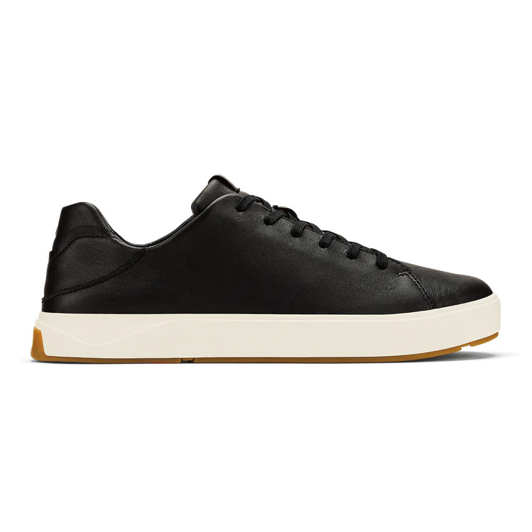 Olukai Lae’ahi li ‘ili Leather Sneaker – Black Onyx Size 7-14 Men’s NEW!