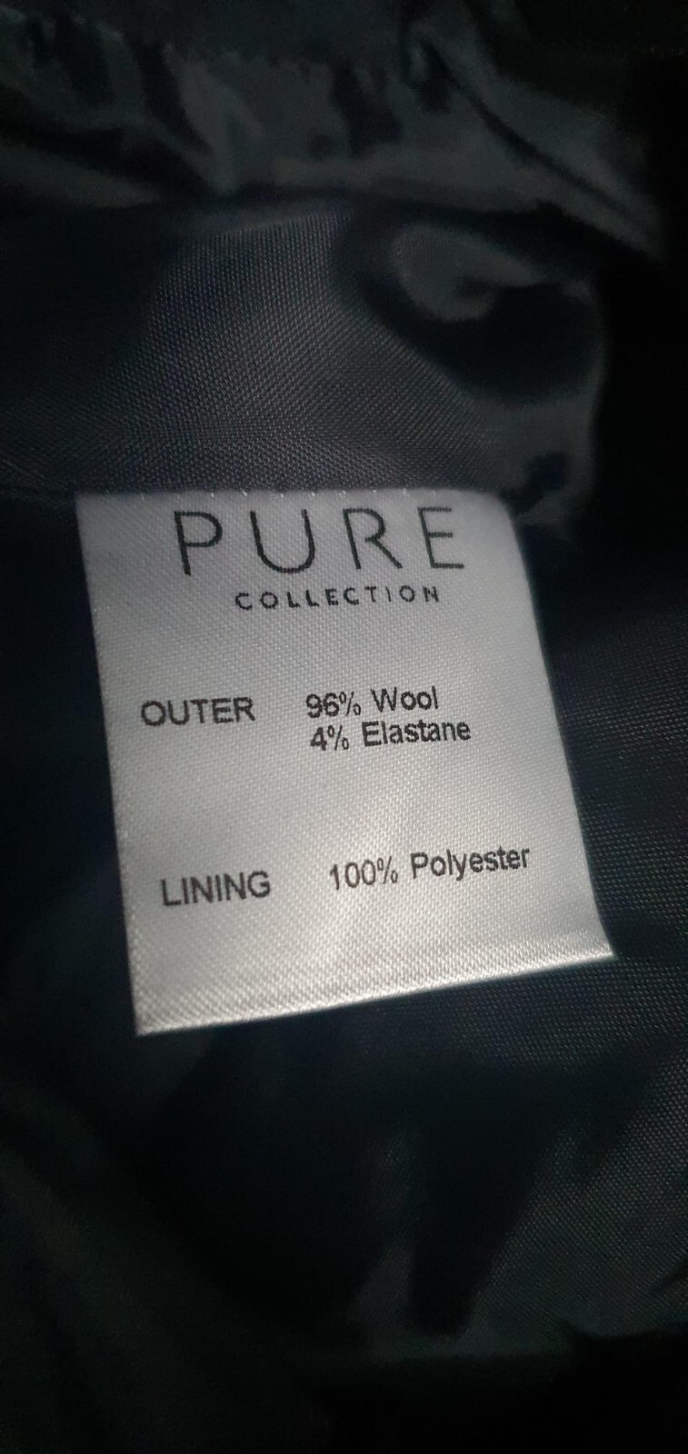 Pure Collection Wool Slim Leg Trouser Navy UK 10R RRP £109 LN121 MM 17