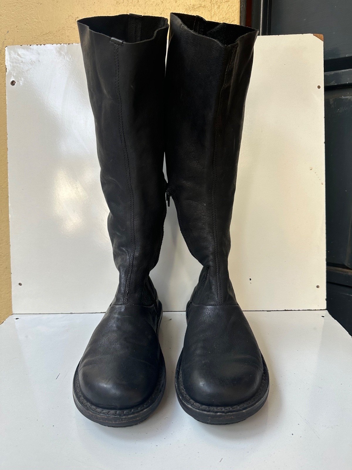 Trippen Black Leather Knee-high Women’s Boots Size 39 / USA 8