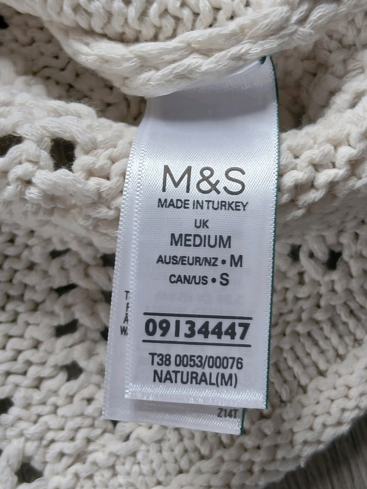 M&S Women/Ladies Natural Cotton Blend Jumpers Size Medium -BNWT-