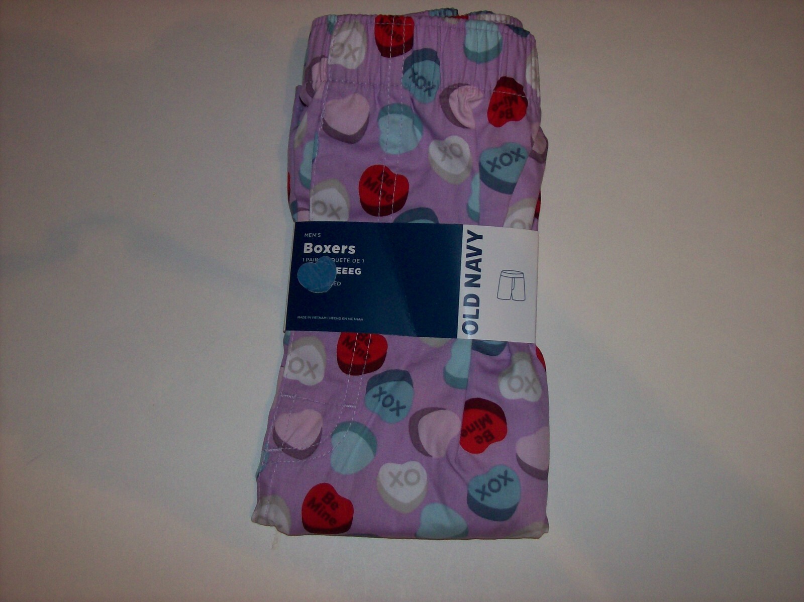 Old Navy Underwear Mens 1 Boxer Candy Hearts Valentine’s Day S M L XL XXL XXXL