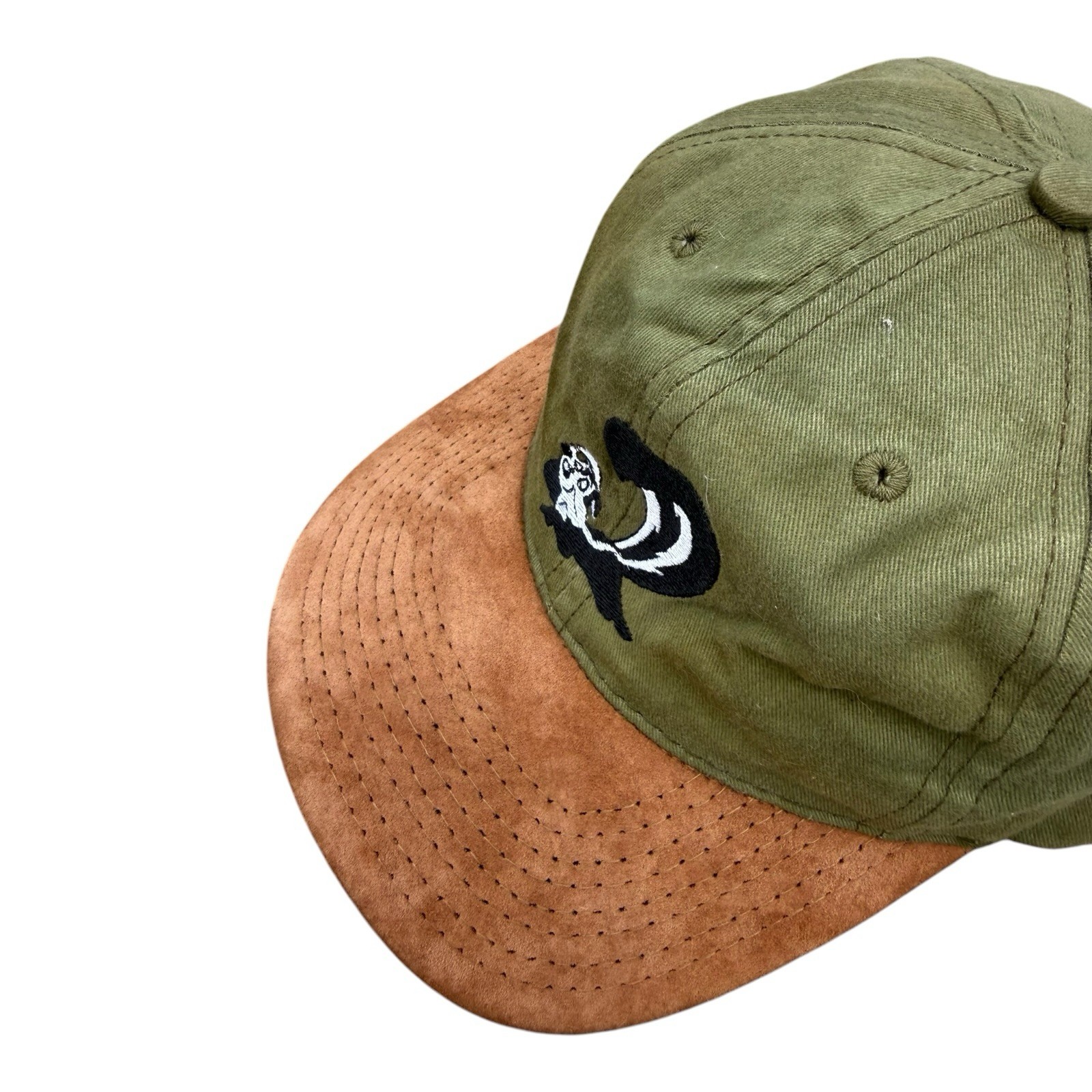 ACME Clothing Co Skunk Baseball Cap Olive Brown Adjustable Cartoon Men’s Hat