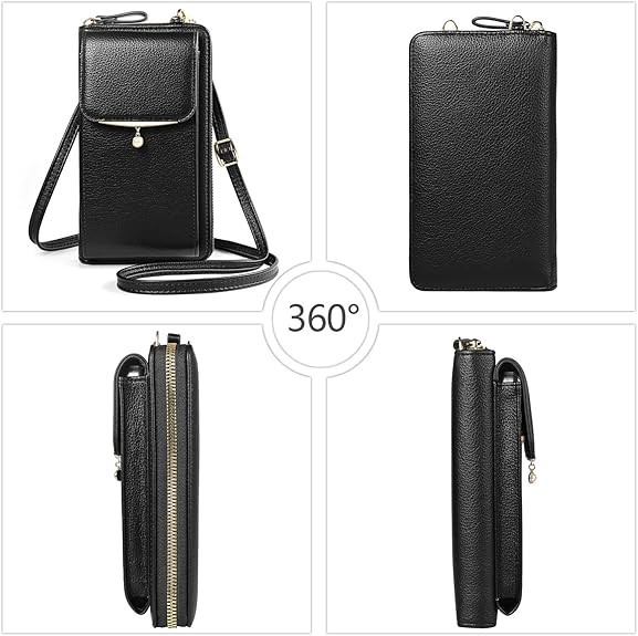 Cell Phone Purse Crossbody Bag with Card Slots for Women Compatible