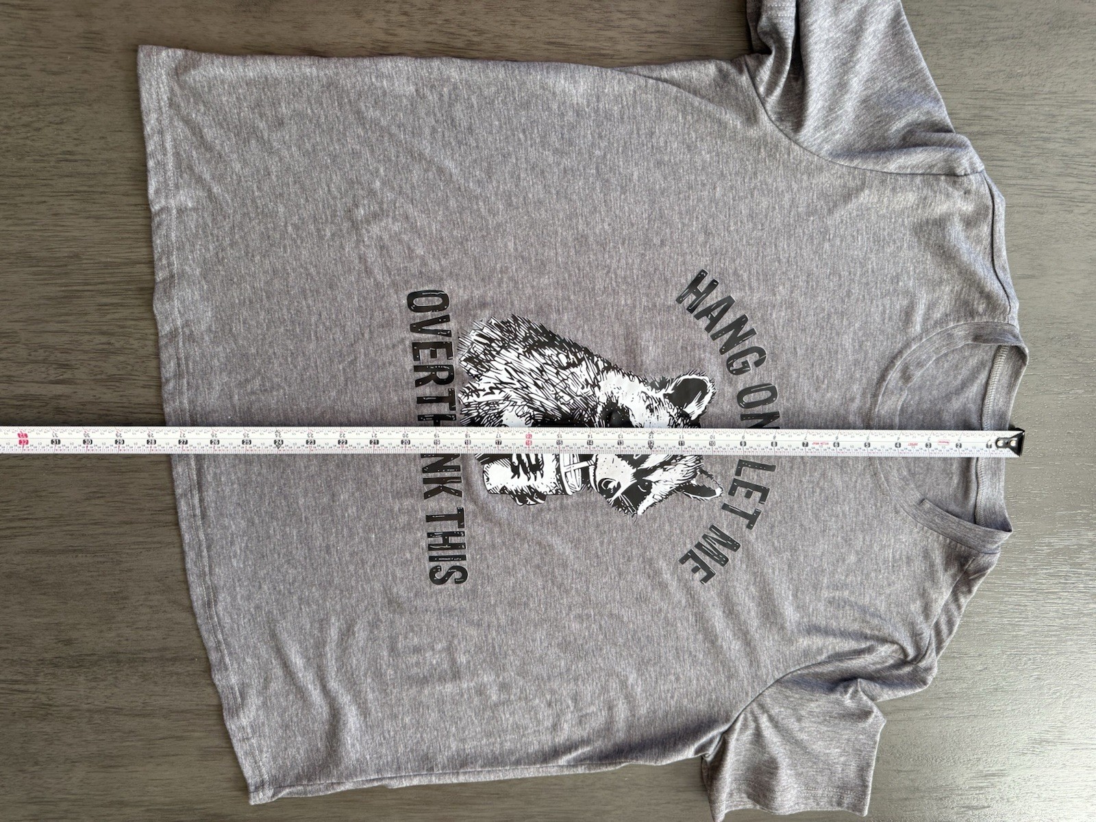 Funny Raccoon Shirt Gray Size 2XL Women’s T Shirt for Women