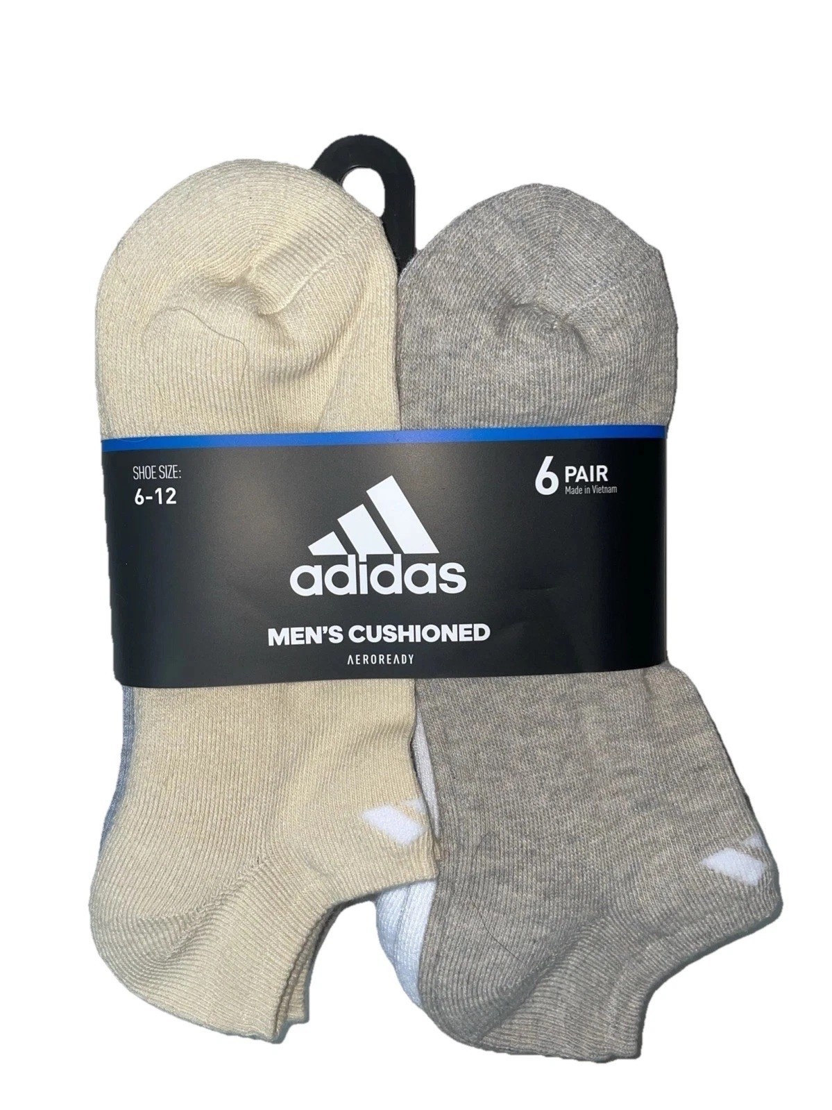 Adidas Mens AEROREADY Socks, Cushioned Low Cut/Quarter/Crew; Size 6-12, 3-6 Pair