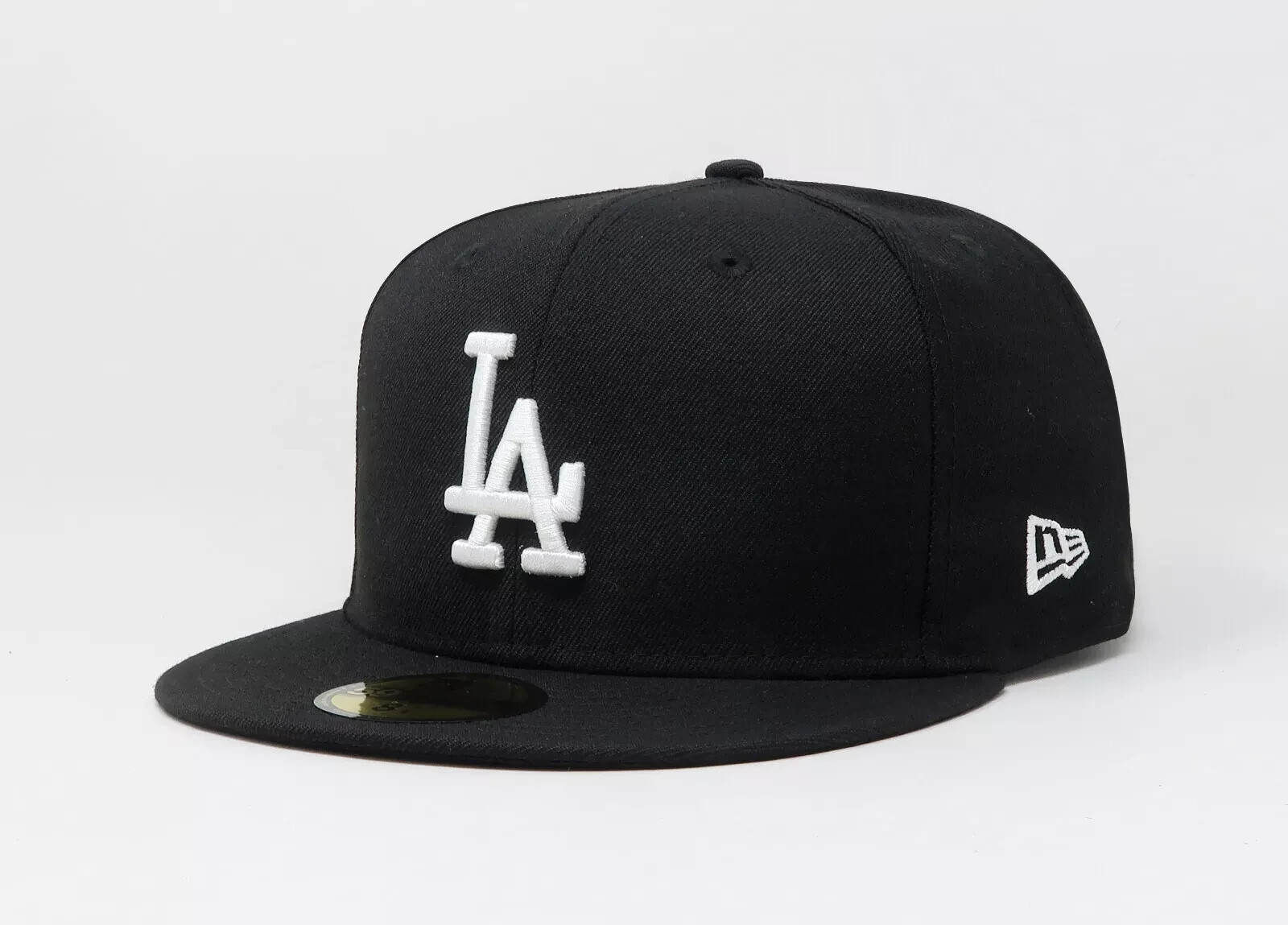 New Era 59Fifty Hat Basic Los Angeles Dodgers Black Fitted POLYESTER HAT 7 1/4