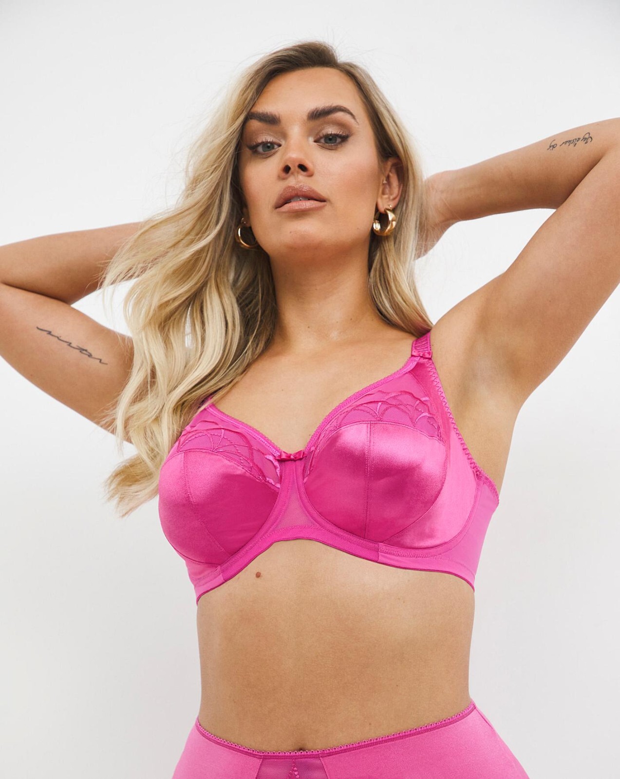 Elomi Cate UW Full Cup Banded Bra #4030 UK Sizes DD thru JJ Camelia Pink NWT $59