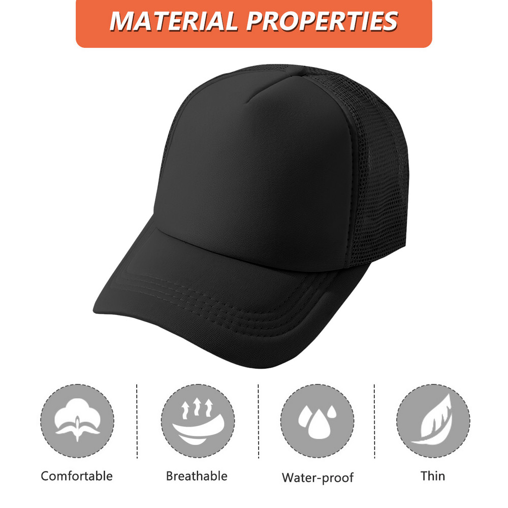 Custom Text Logo Trucker Hat Retro Black Mesh Snapback Personalized Gift Cap
