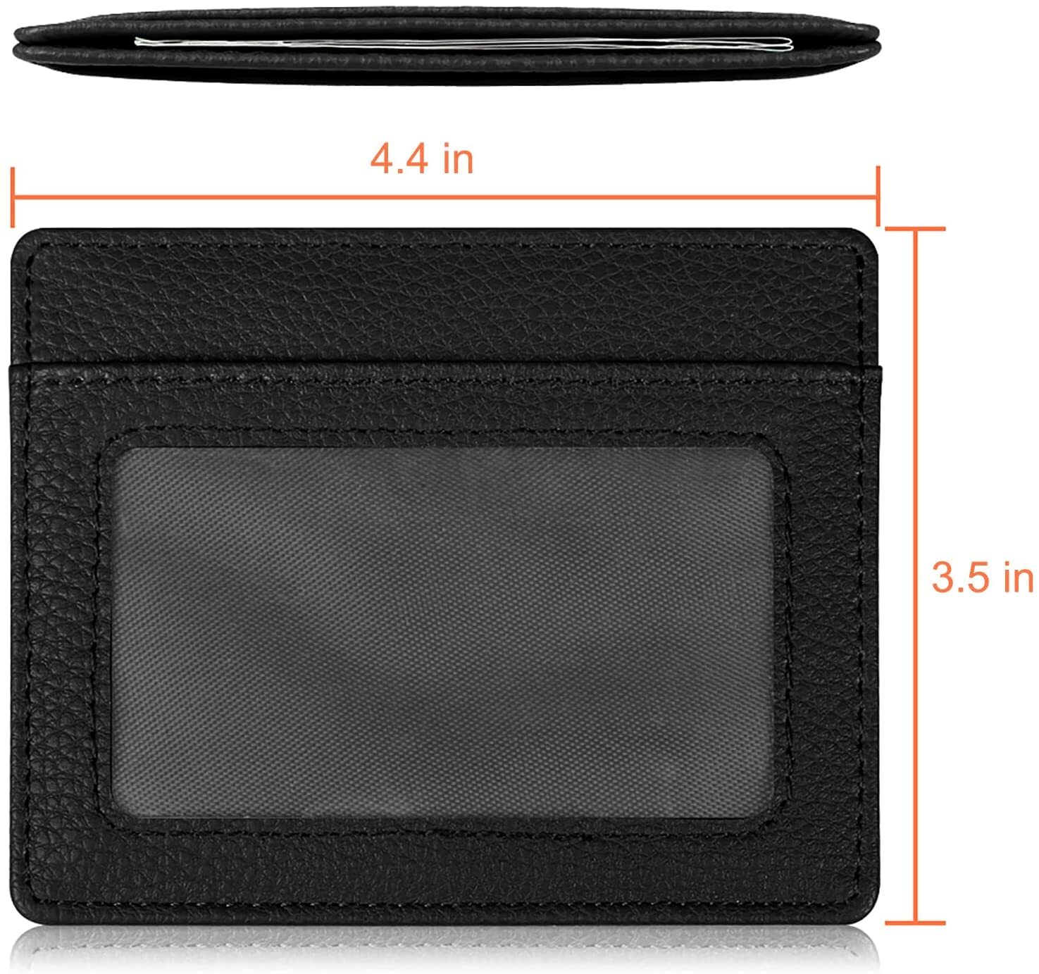Mens RFID Blocking PU Leather Slim Wallet Money Credit Card Slots Coin Holder