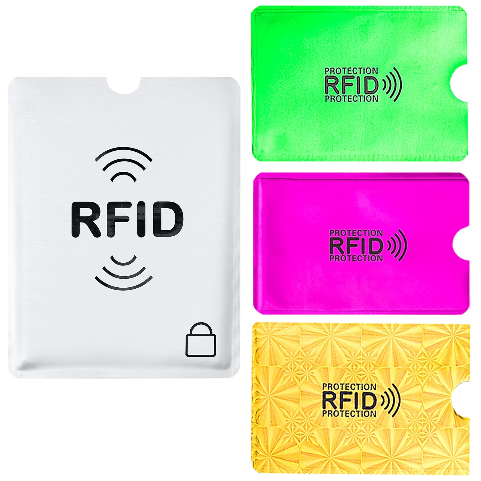28 RFID Blocking Sleeves (24 Credit Card Protector Holders in 12 colors & 4 P…