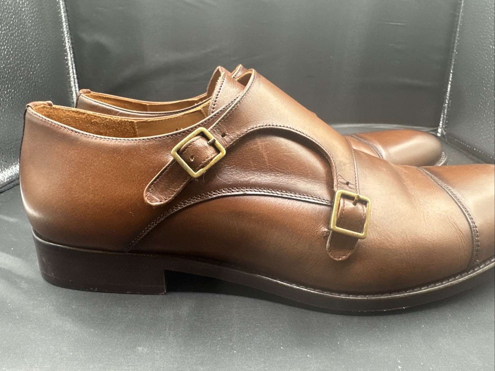 THURSDAY BOOT CO SAINT Cinnamon LEATHER DOUBLE MONK STRAP DRESS SHOES MENS 15