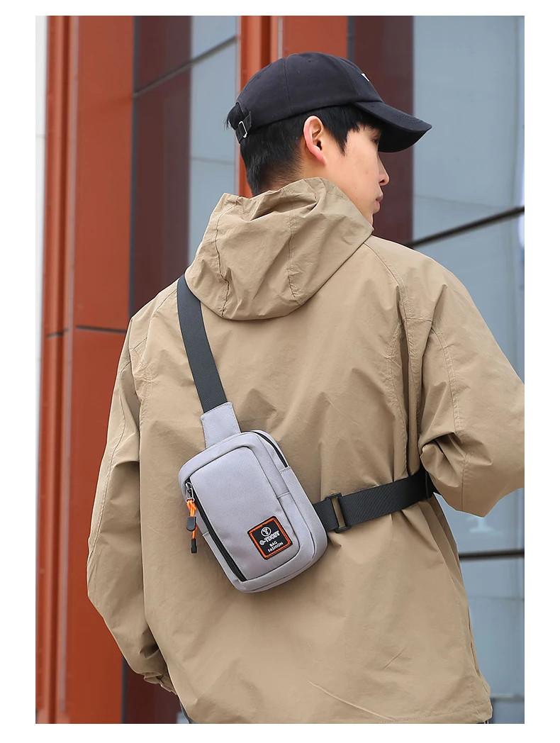 New Men Chest Bag Casual Shoulder Bag Oxford Side Sling Bag Male Sports Outdoor