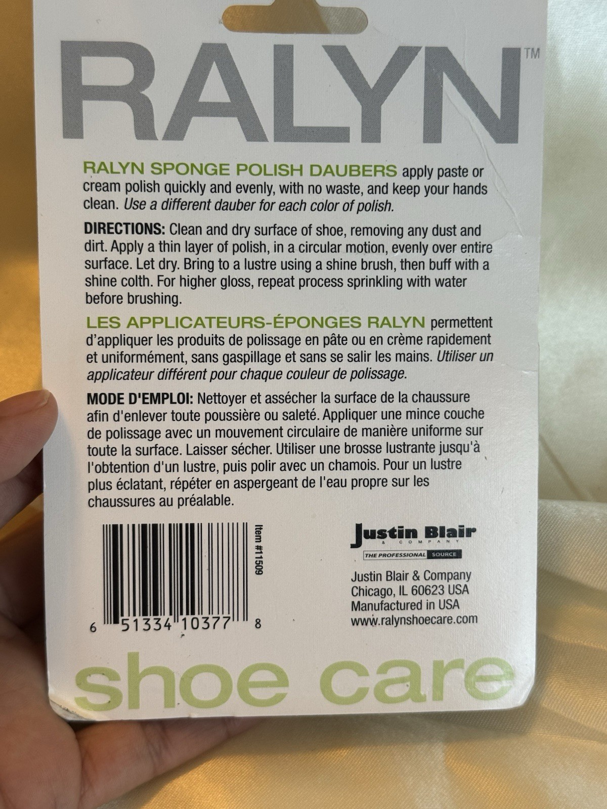 Ralyn Sponge Polish Daubers Shoe Care Applicators 2 Pack MPN 11509