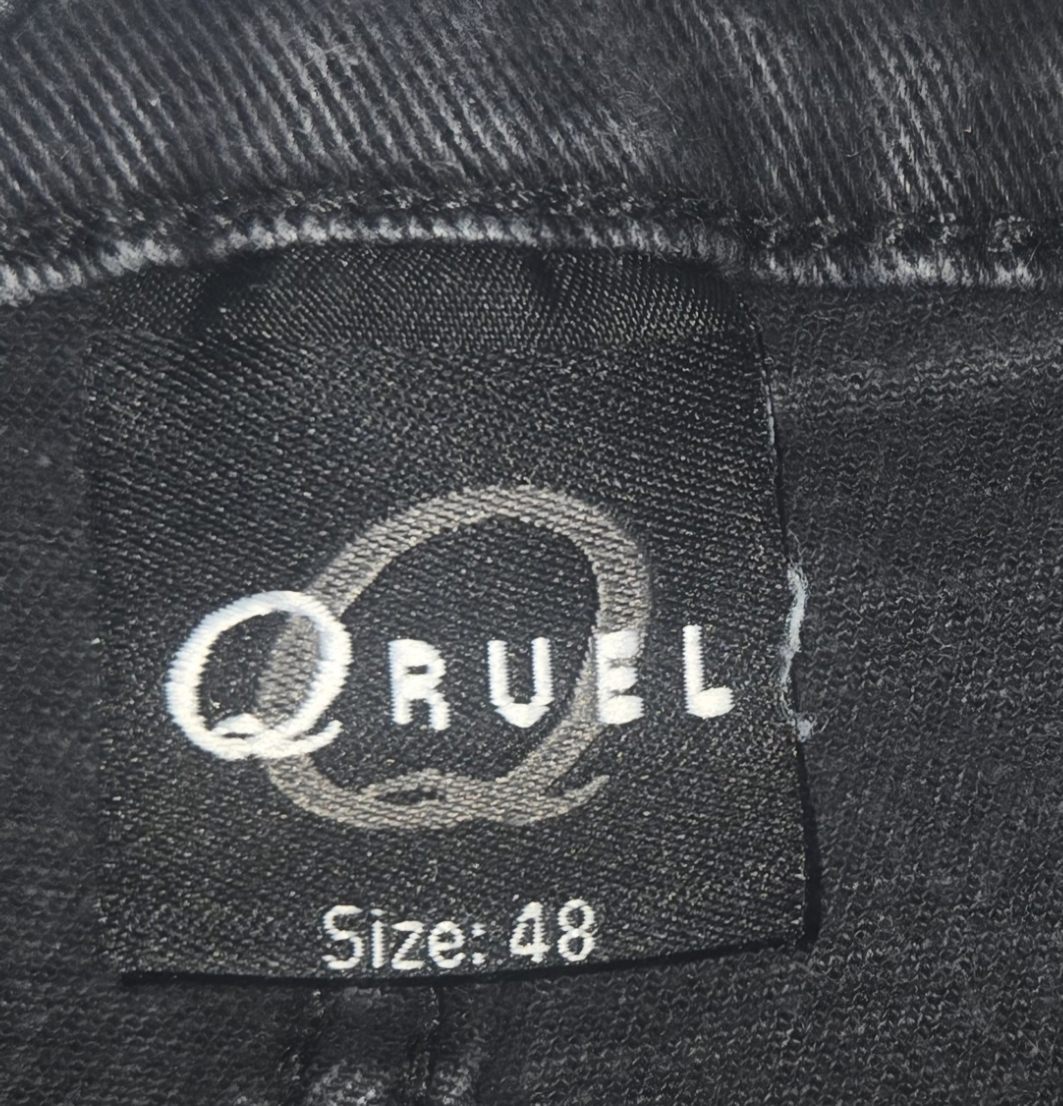 Mens size 48 faded black denim jeans.