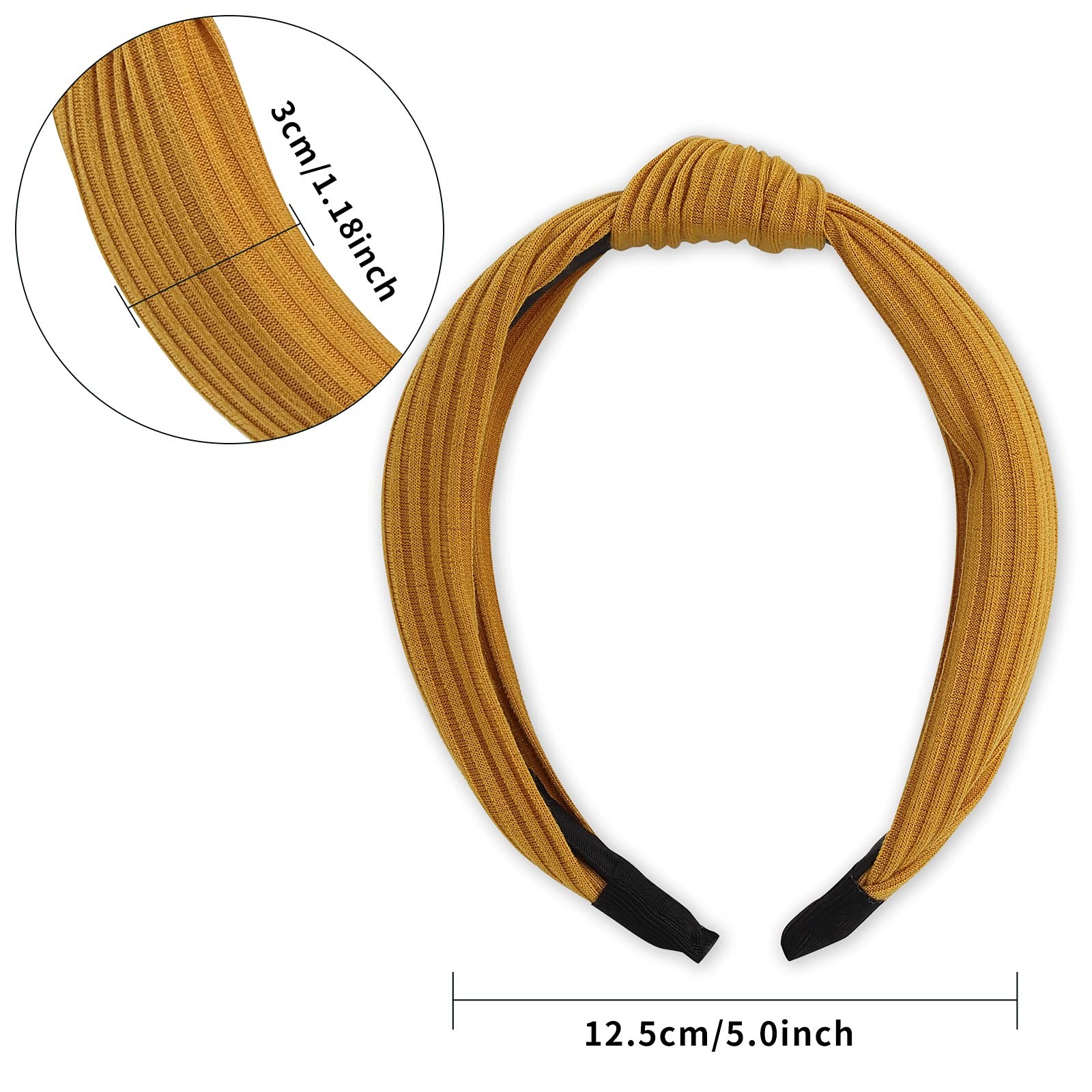 10 Pack Knotted Wide Headbands for Women Cute Fashion Head Pure color series