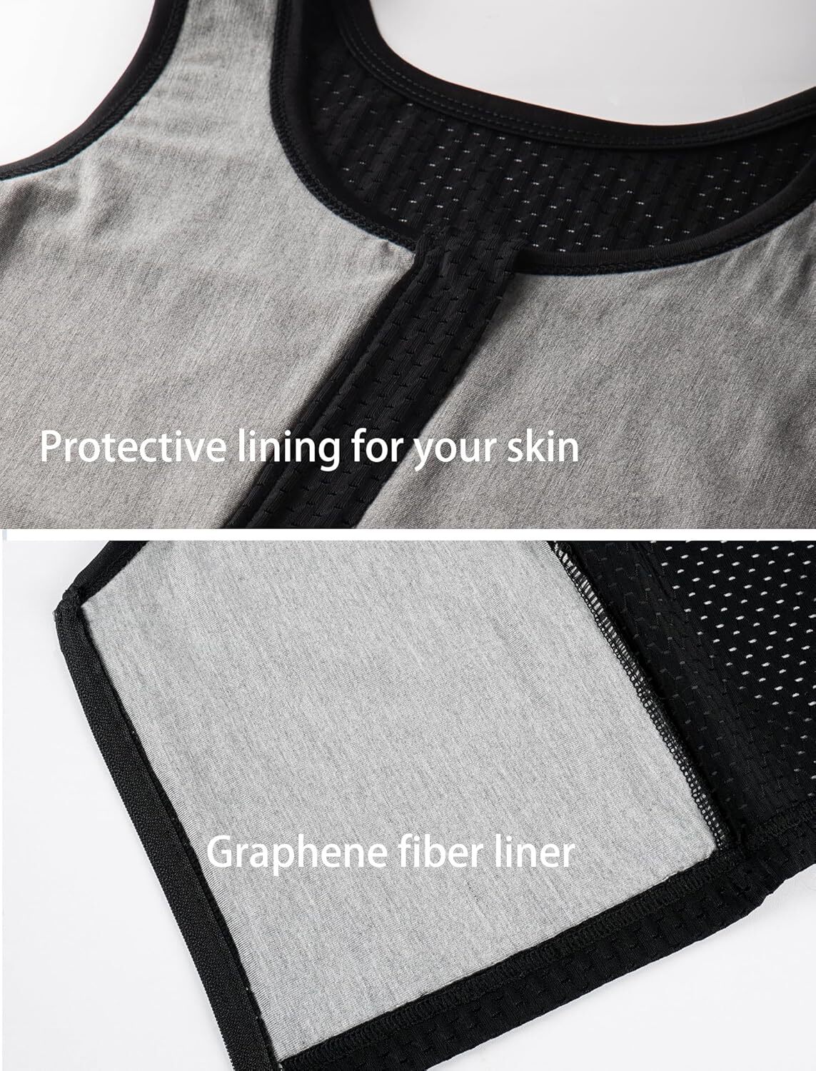 Chest Binder FTM Transgender Zip Up Binder Breathable Cool Fabric Tank Top