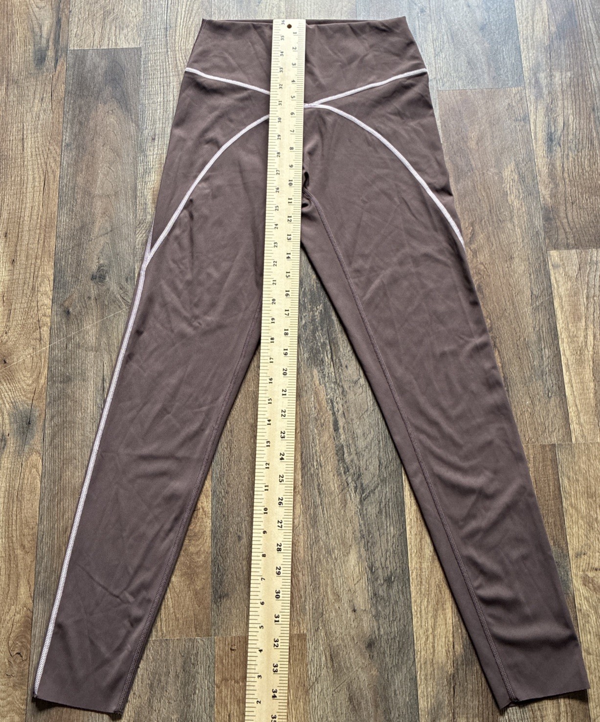 OFFLINE by Aerie Goals 7/8 High Rise Leggings Brown Contrast Stitch Size Small M