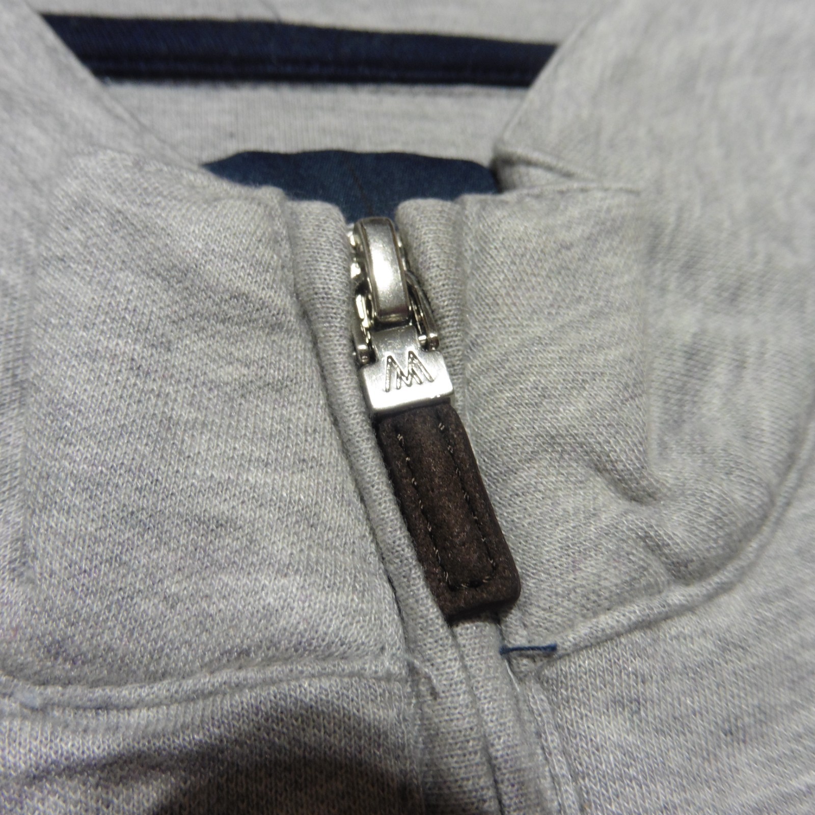 MIZZEN + MAIN Mens XL PULLOVER KPI QUARTER ZIP GREY PERFORMANCE GOLF 1/4