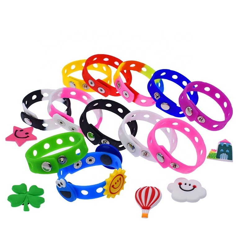 Shoe Charm Bracelet Multi Color PVC 8.25″ Inches 21cm For Kids Adults Gift