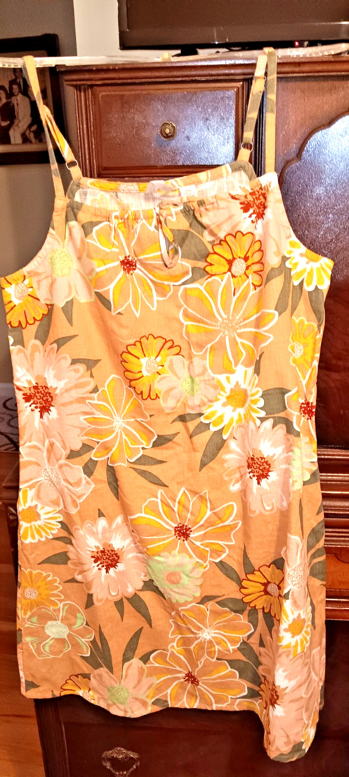 ROXY Golden Sunray Mini Dress Size Medium / M Floral BEACH SURFER NWT $38.00