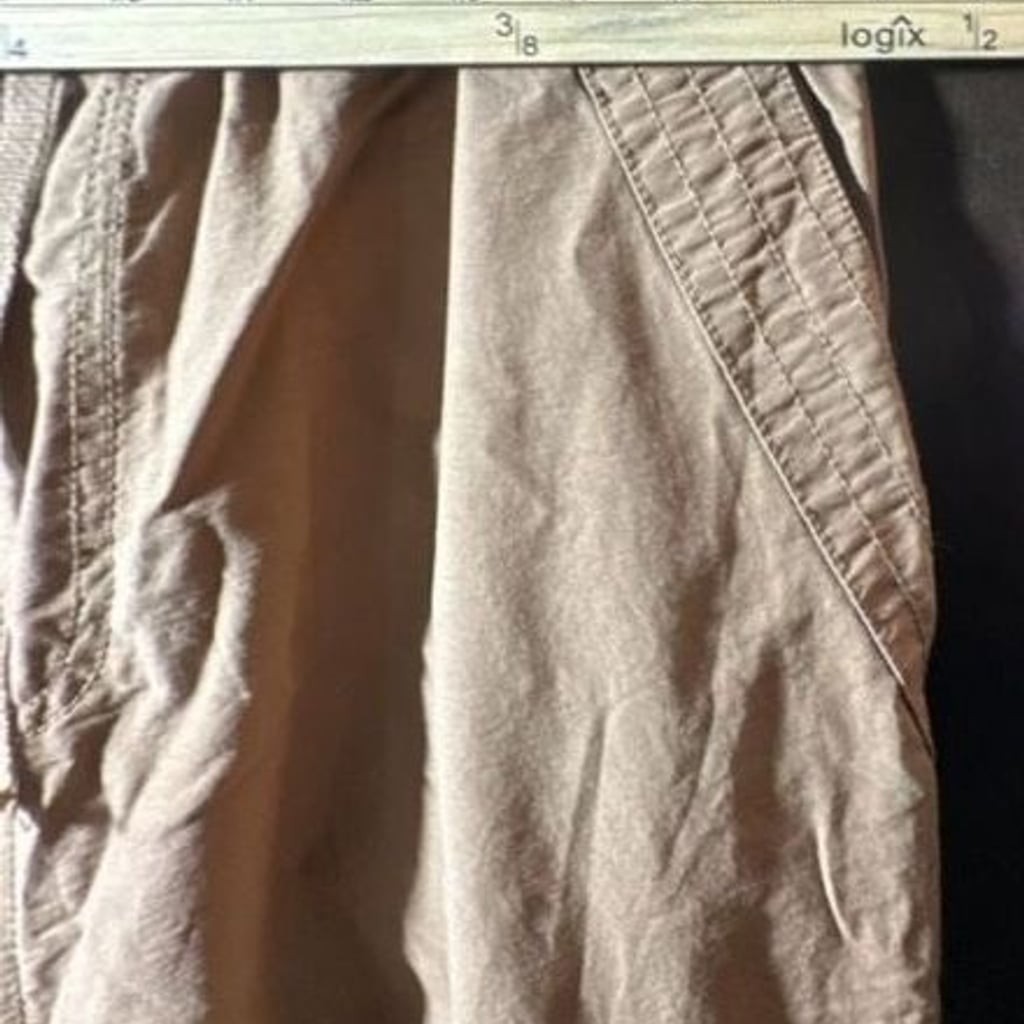 Aéropostale Y2K High-Rise Baggy Parachute Cargo Pants khaki Large