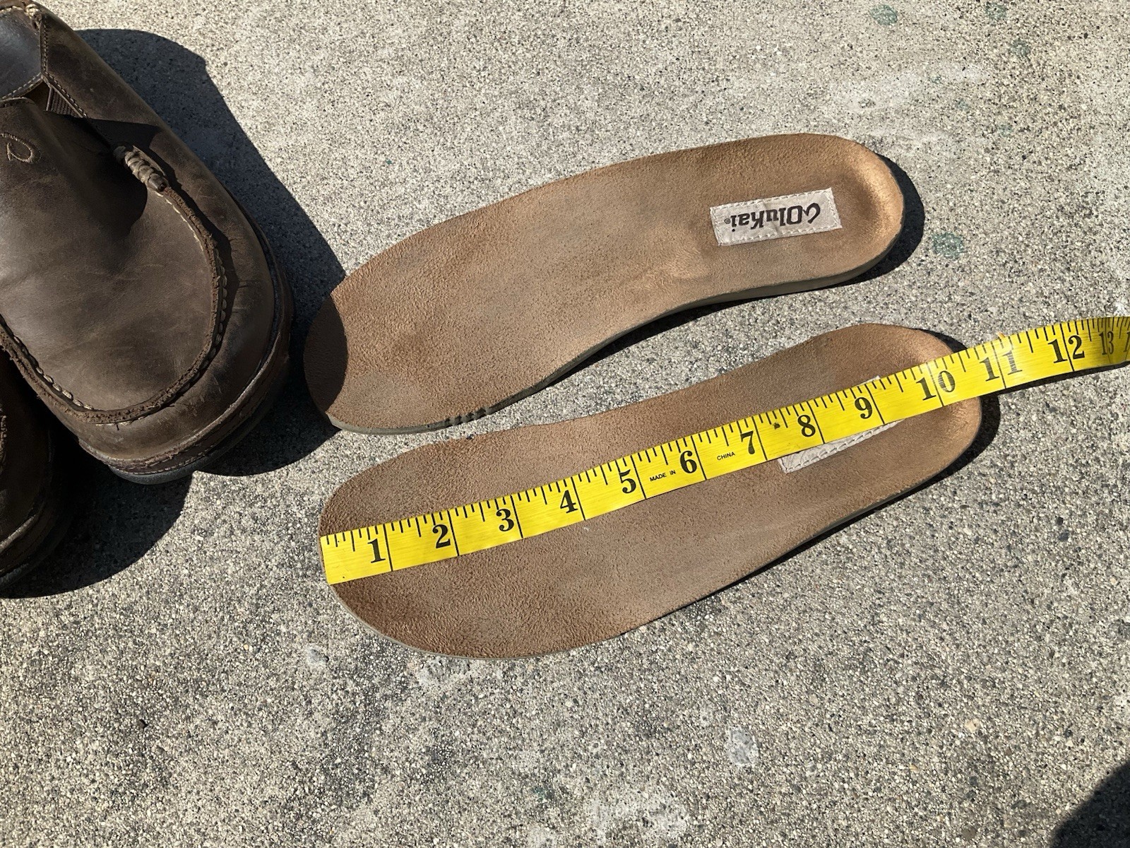 OluKai Moloa Shoes Brown Leather Loafer Slide Men’s 8 EUR 41 $140