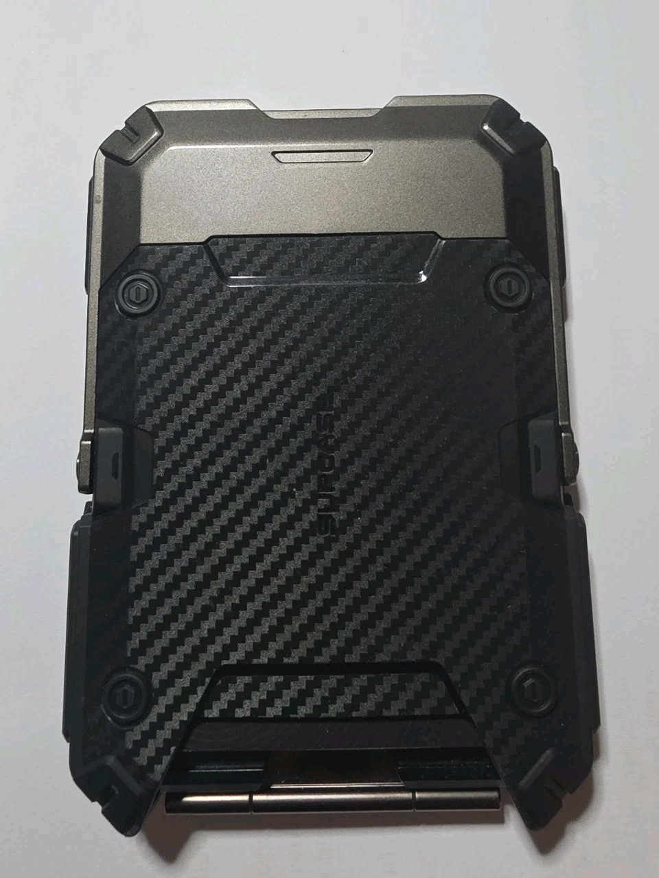 SUPCASE Minimalist Wallet – Durable Metal & Carbon Fiber Style