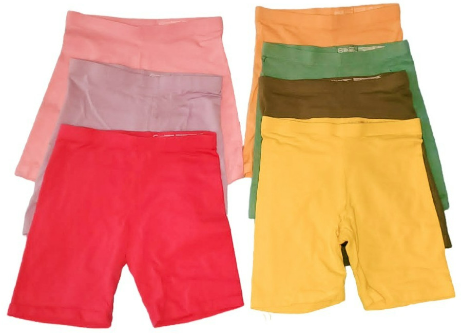 Wonder Nation Girls Bike Shorts Lot of 7 Size Large 10-12 Solid Colors
