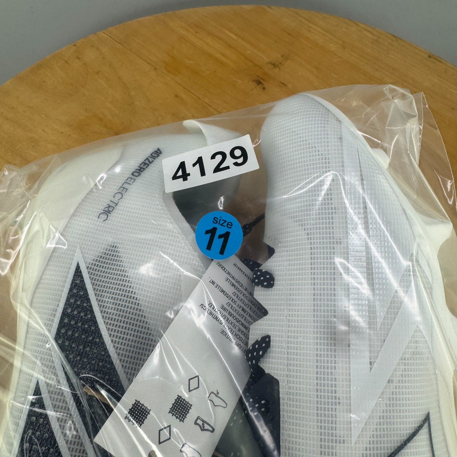adidas Adizero Electric Mens Size 11 Football Cleats White Navy Blue NEW