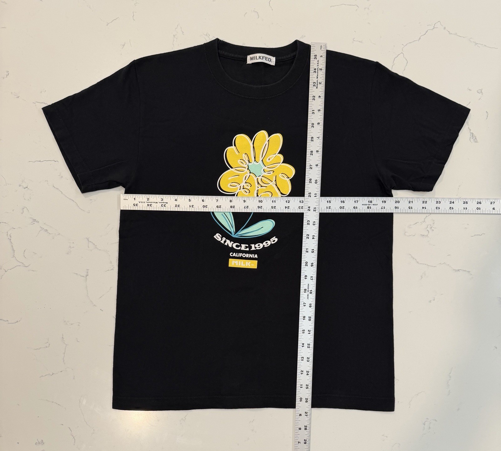 MILKFED Flower Graphic Tee Black Japanese Streetwear Since 1995 Regular Size M