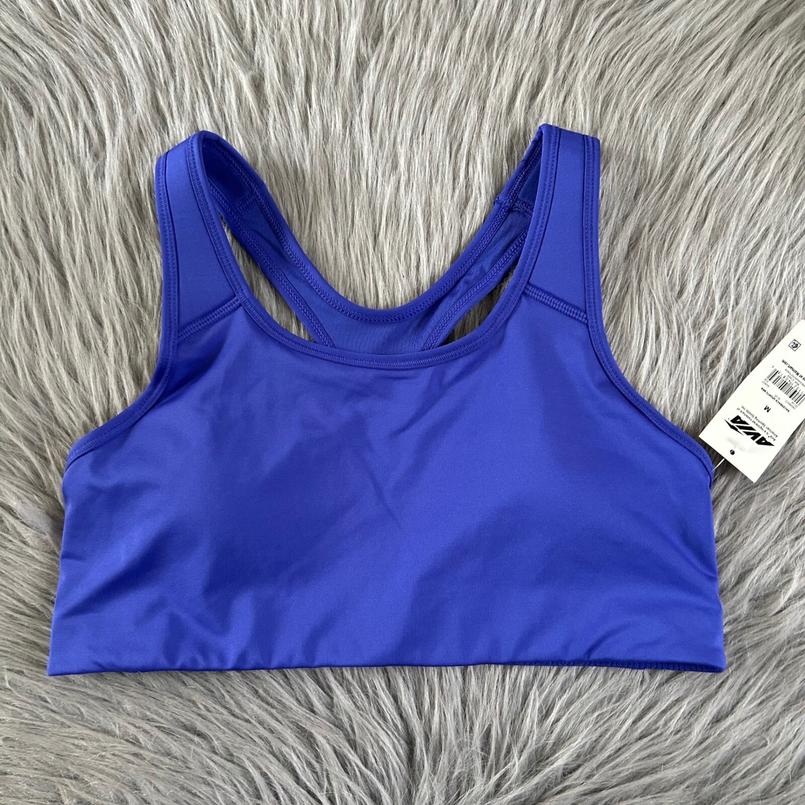 Avia Wirefree Sports Bra Women’s Size Medium Blue Racerback Medium Support NEW