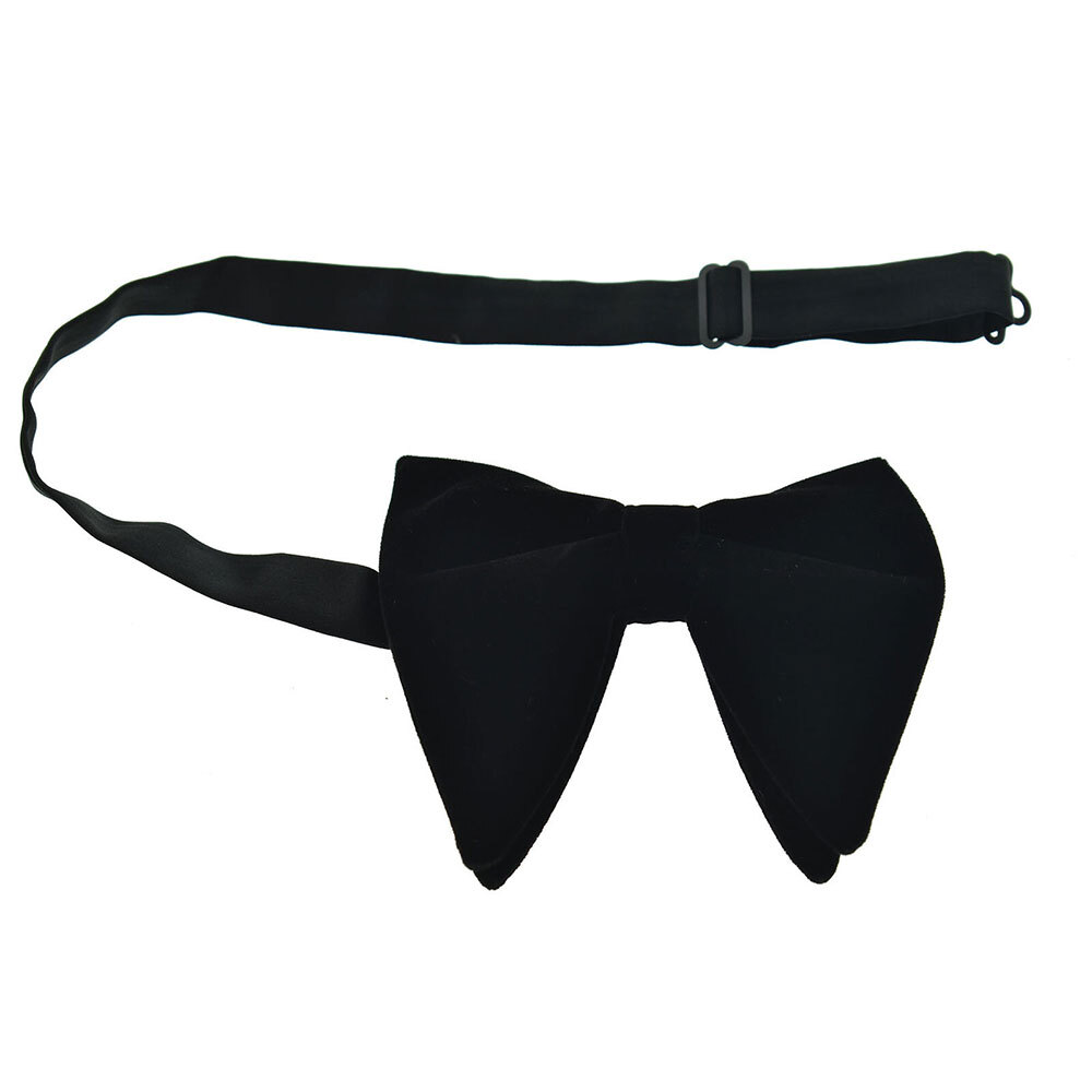 Men Oversize Velvet Bow Tie Big Bowtie Pre-Tied Wedding Party Ties Bowknots