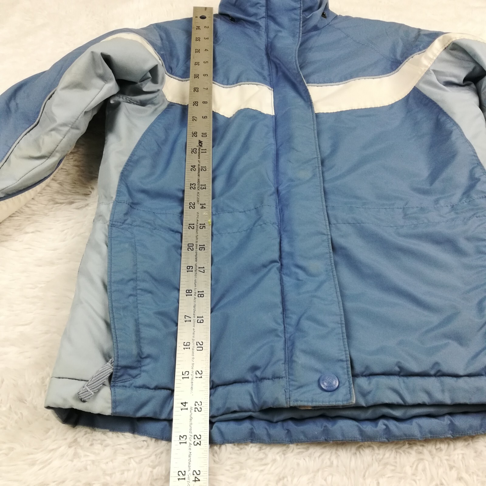 Columbia Girls Jacket Insulated Blue Full Zip Pockets Youth 7/8