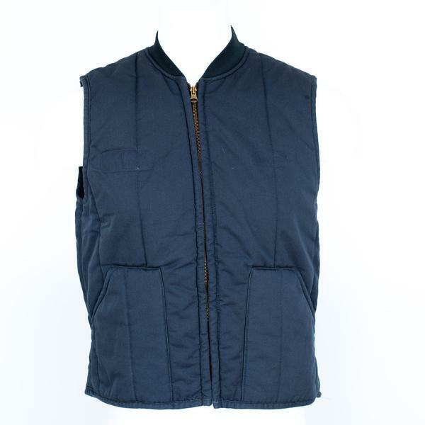 Used Quilted Lined Work Vest GRAY, GREEN, NAVY Cintas, Unifirst, RedKap, G&K