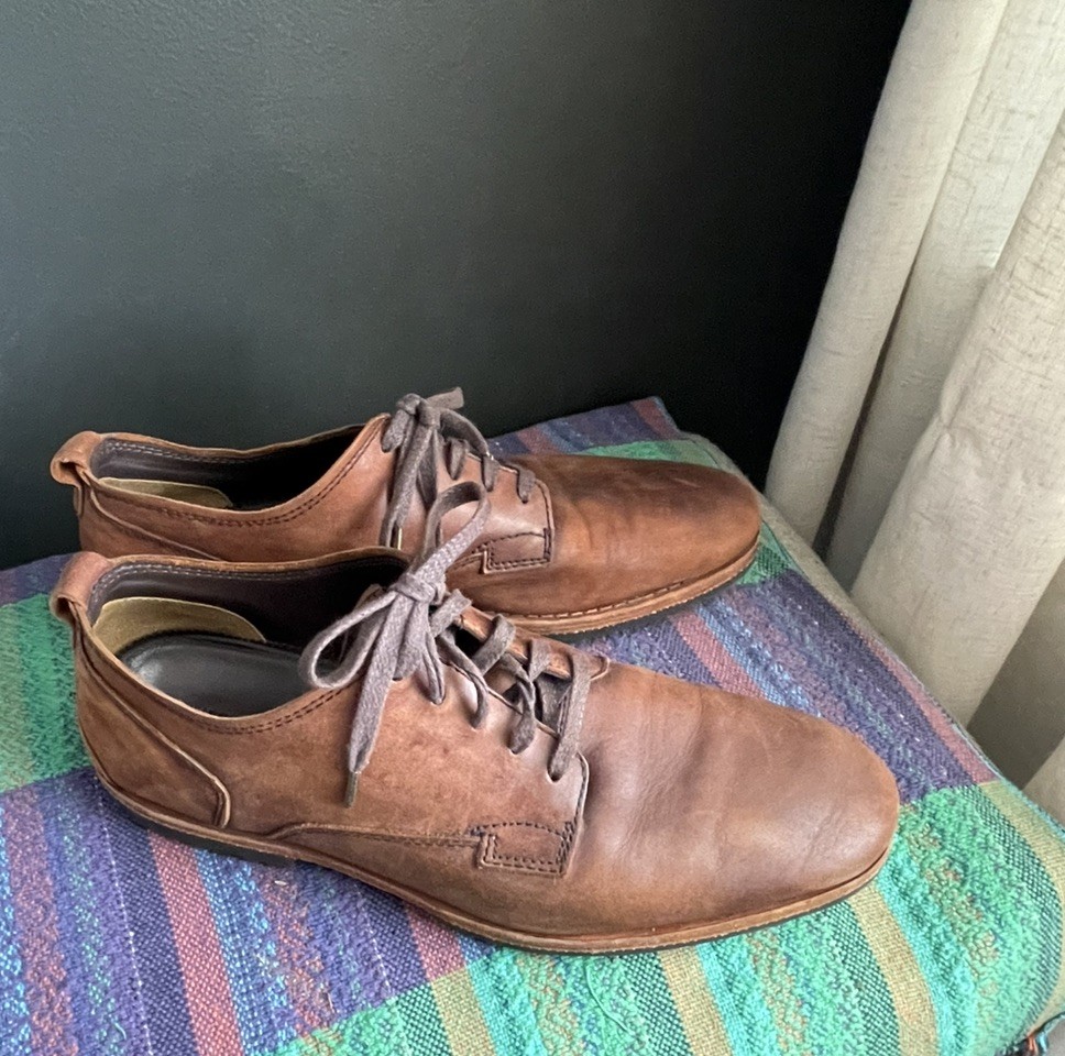 Timberland Boot Company BARDSTOWN Oxford Men 12 Brown Leather Derby PLAIN TOE
