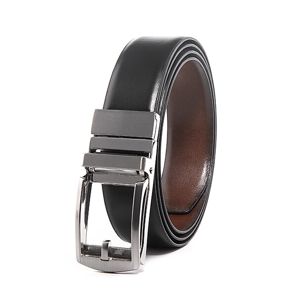 Mens Belt,Reversible Buckle No Holes Strap Ratchet Belt with Gift Box One Size