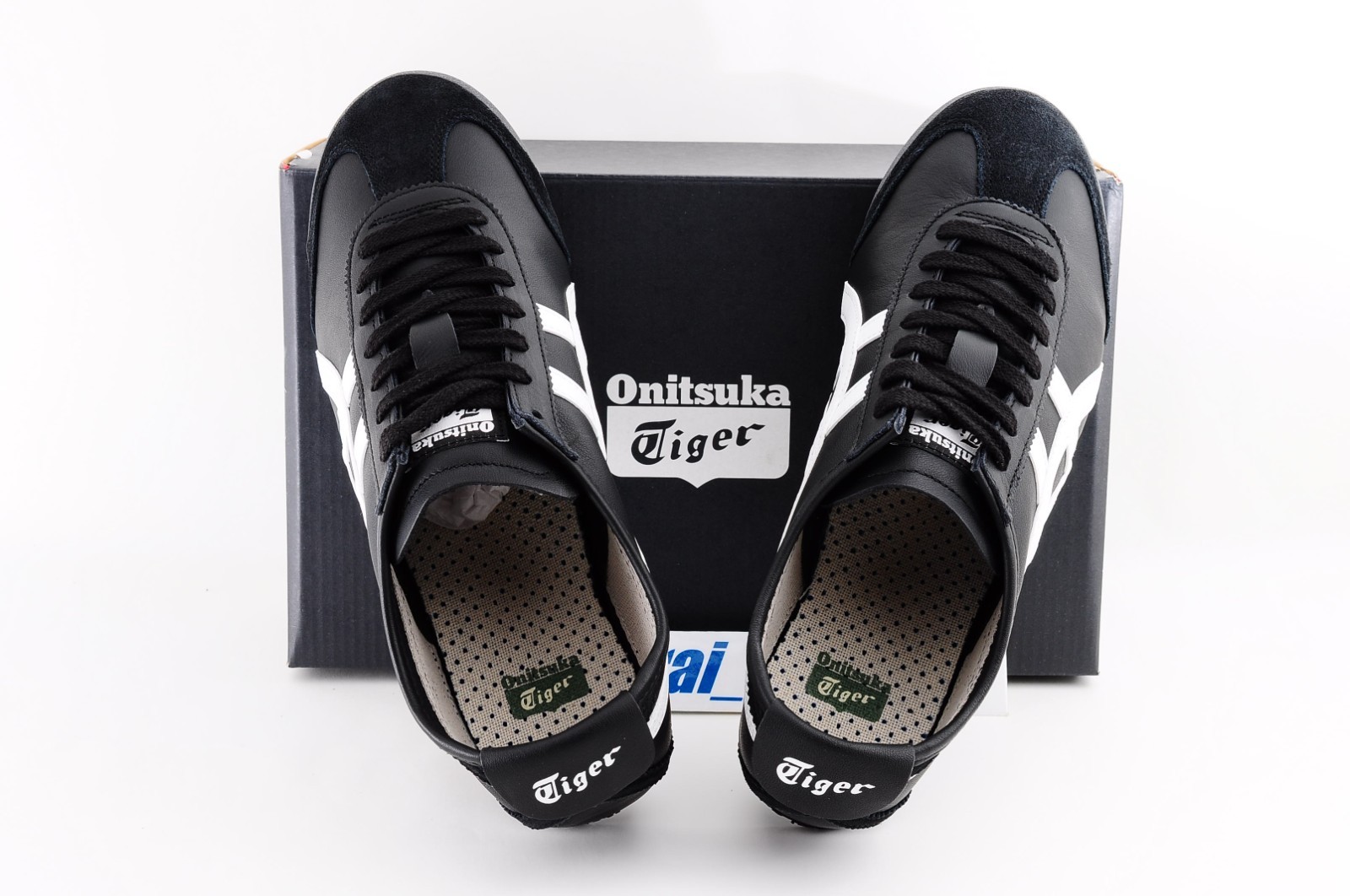 Onitsuka Tiger Genuine MEXICO 66 1183C102 BLACK /WHITE US Buyer No Import duties