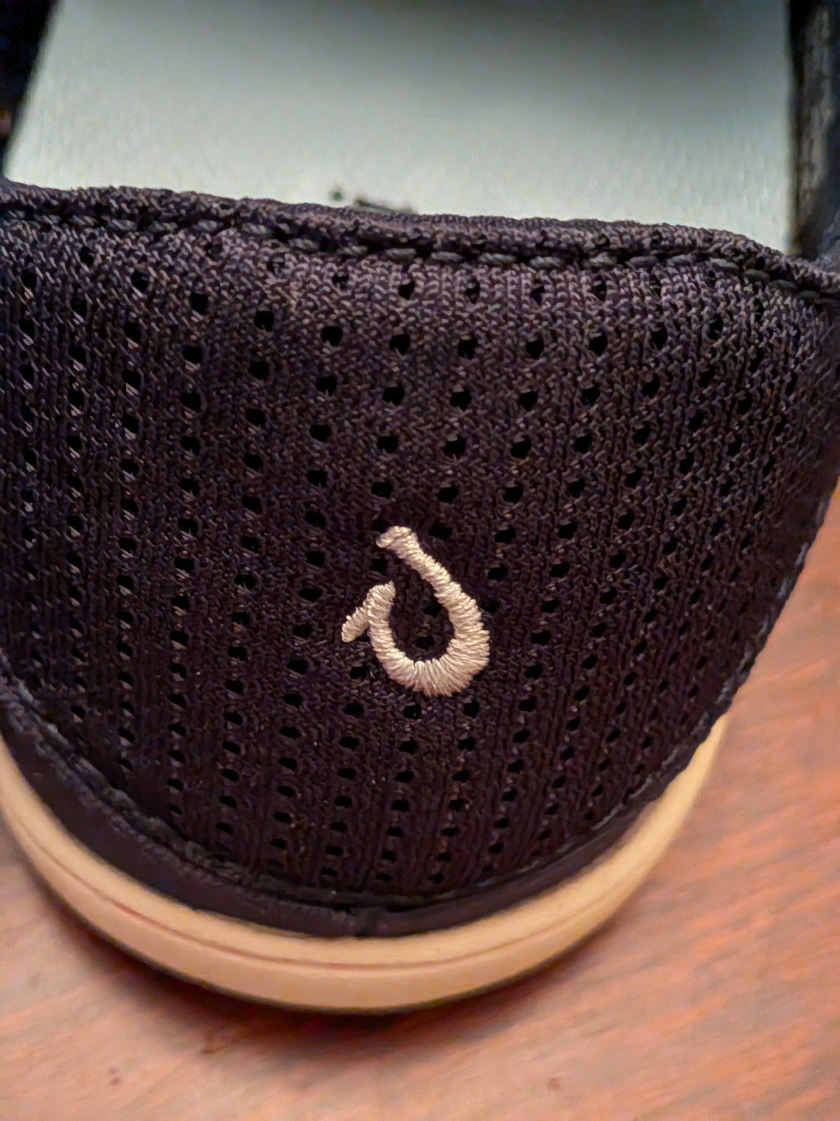 OluKai Nohea Moku Mens Navy Blue Mesh Slip On Lace Up Sneakers Shoes Size 9.5 M