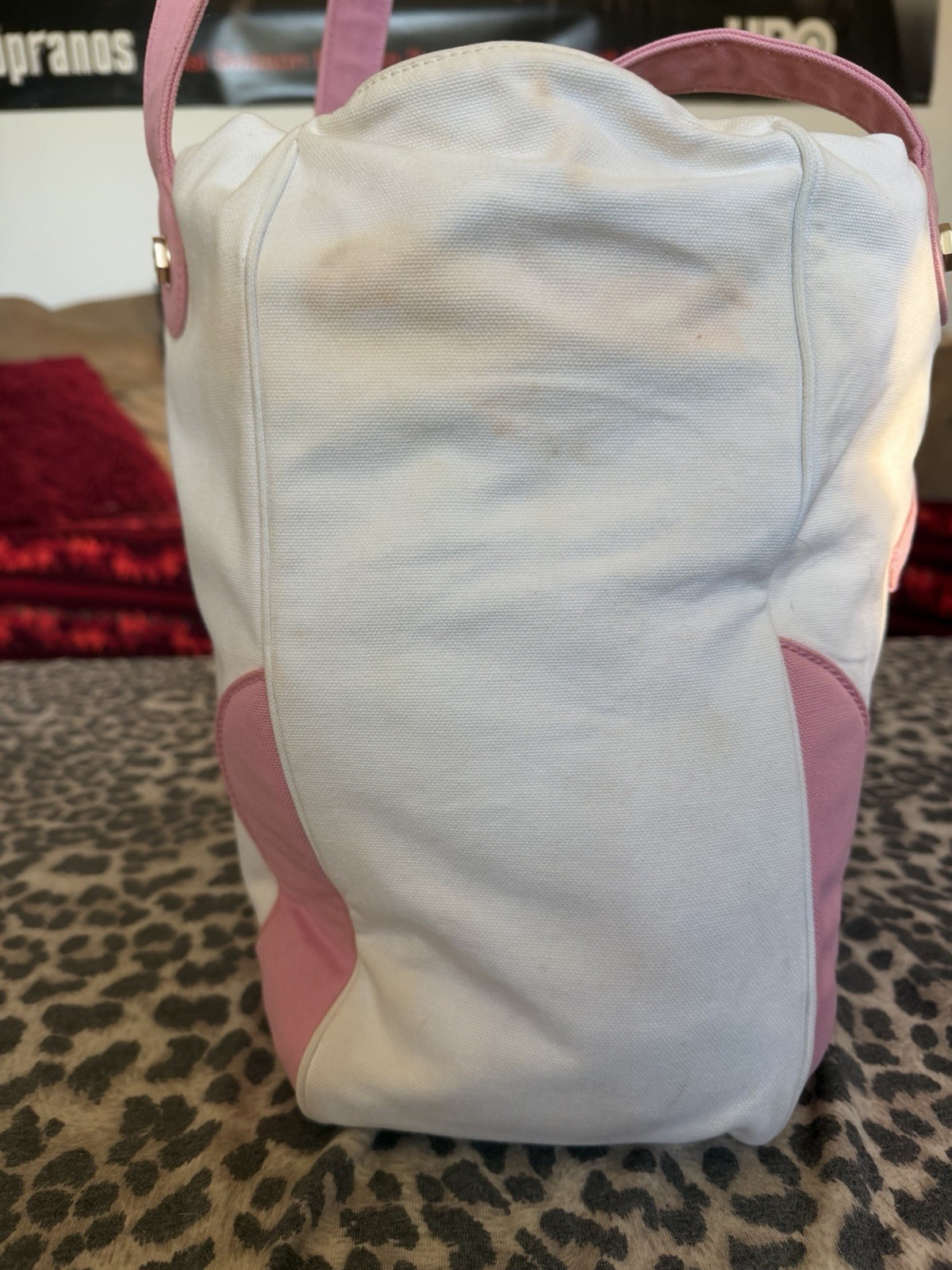 Authentic chanel canvas tote /damaged /see photos/read description