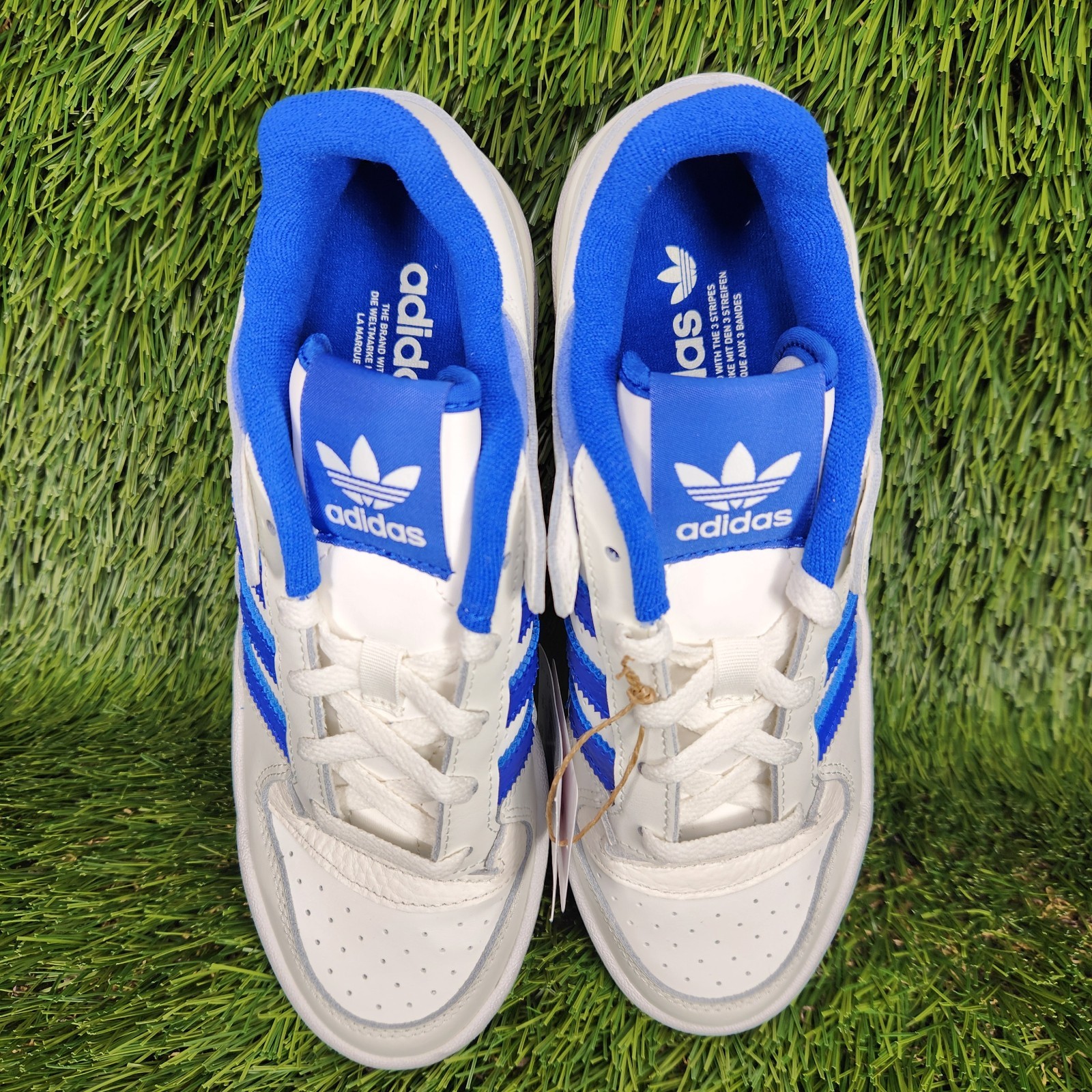 Adidas Forum Low CL Mens 8.5, Womens 9.5 White Royal Blue Sneaker IH7829 Classic