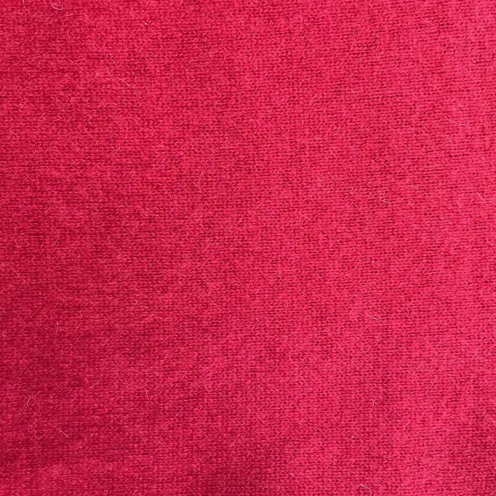 Moda International 100% Cashmere Sweater Blouse Sleeve Large Buttons Cherry Red