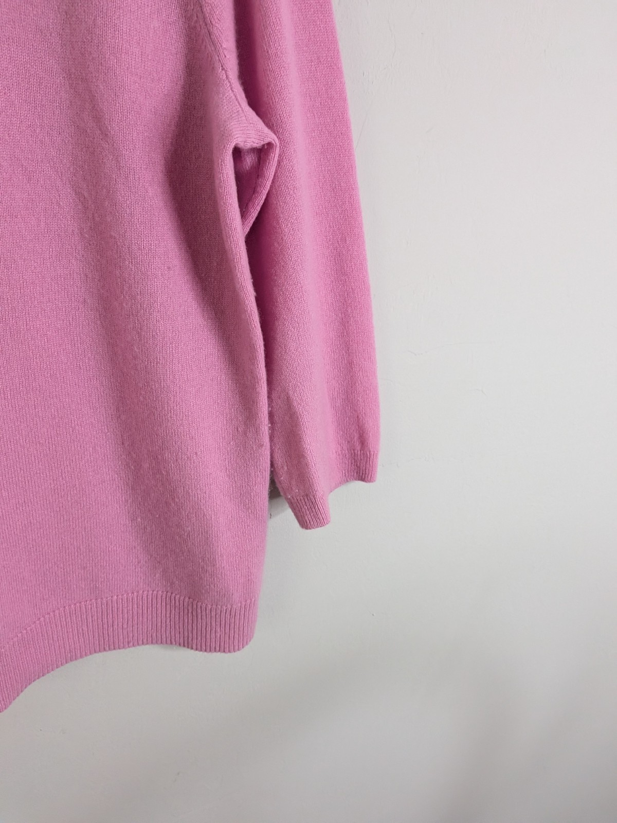 Talbots Sweater Women’s Large Petite Pink 100% Cashmere Stretch Casual