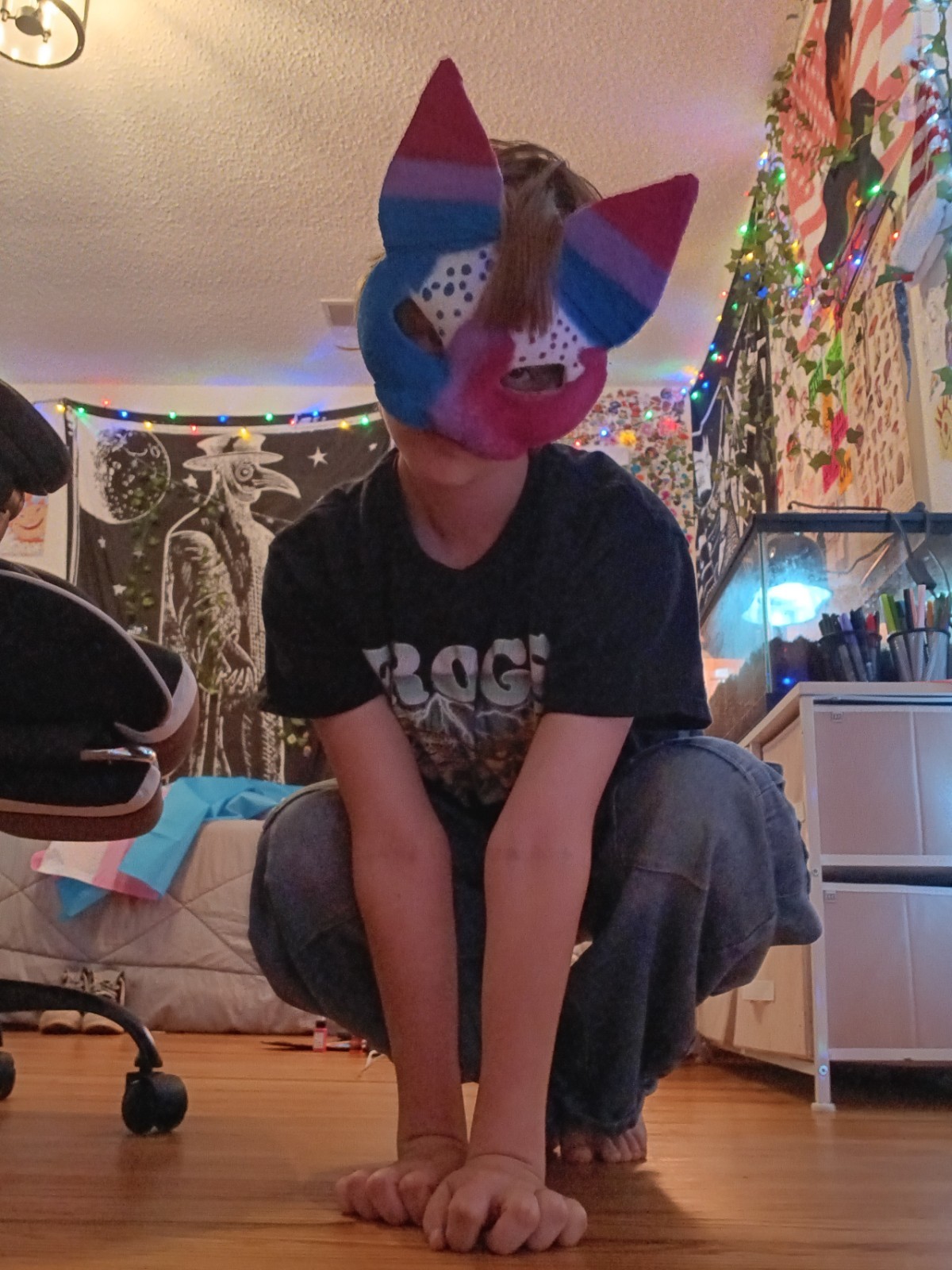 Bisexual Pride Therian Mask